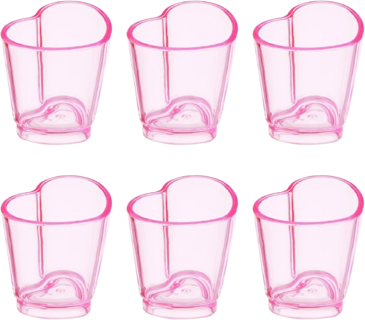 Pink Heart-Shaped Shot Glasses